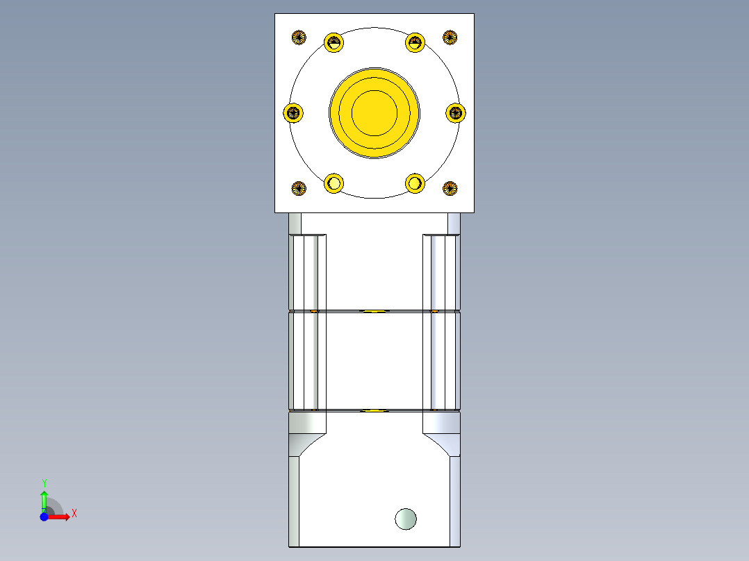 换向器PW70单轴 PGH60-L2 14-50-70-M4.stp前视图