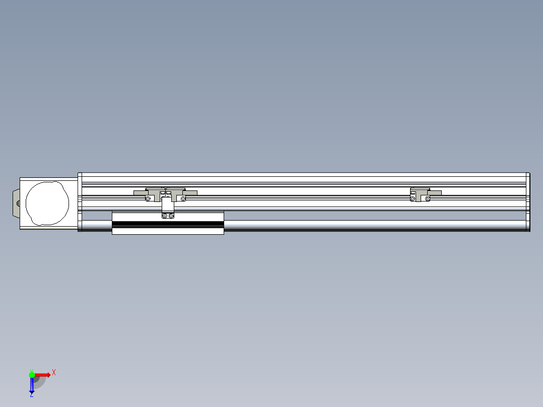 同步带滑台-半封闭B13-L90-S300-L-P40-D3俯视图