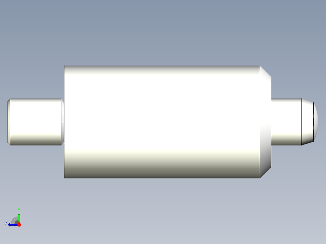 分割定位柱(焊接型)(無把手)2212-3D多系列多零件图纸模型右视图