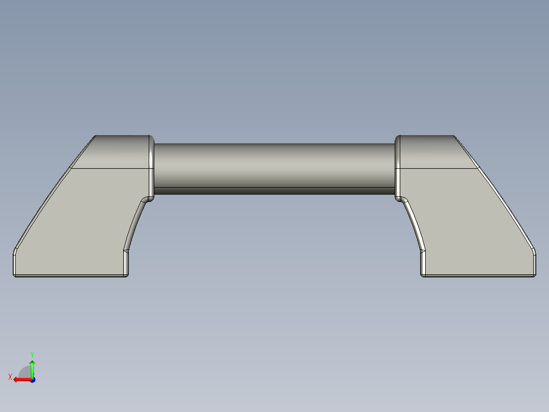 取手(鋁合金)RP-3D多系列多零件图纸模型后视图