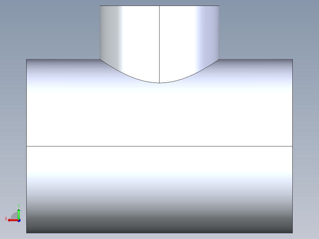 聚氯乙烯配件02-Sch80_ReducingTee_SxSxS_801-338_3.5in x 2in后视图