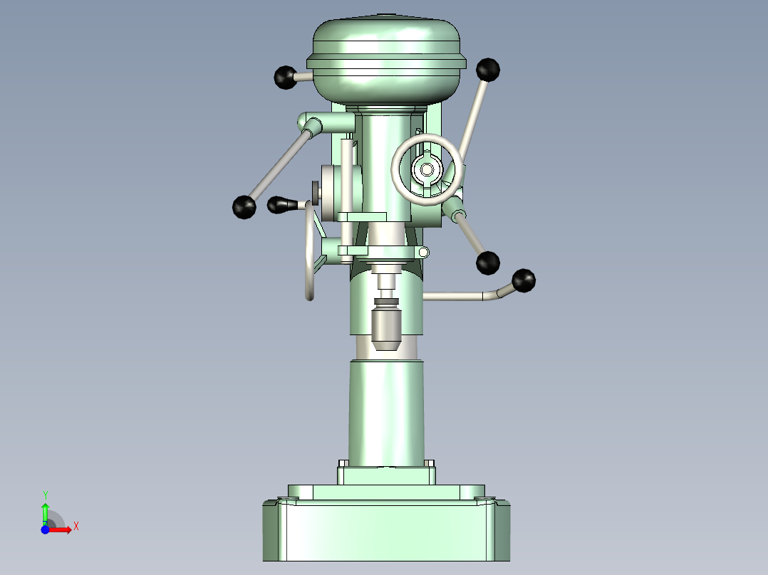 Cincinnati PF25桌面台钻前视图