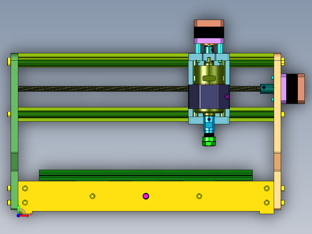 小饰品微铣削机床前视图