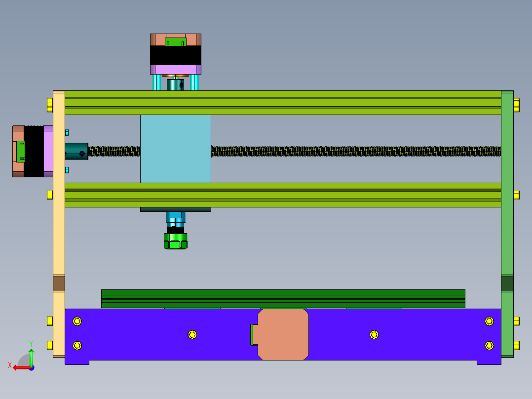 小饰品微铣削机床后视图