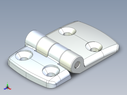 型材-KJN 30-50 COMBI HINGE 095K3050F00正等轴测缩略图
