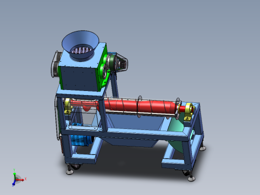 厨余垃圾尾菜处理机三维