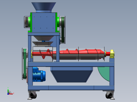 厨余垃圾尾菜处理机三维前视缩略图