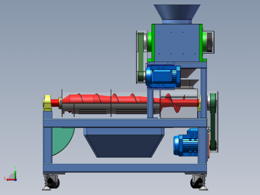 厨余垃圾尾菜处理机三维后视缩略图