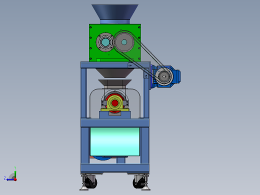 厨余垃圾尾菜处理机三维右视缩略图