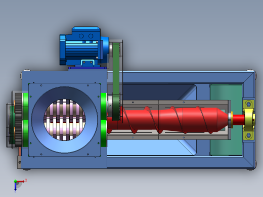 厨余垃圾尾菜处理机三维俯视缩略图