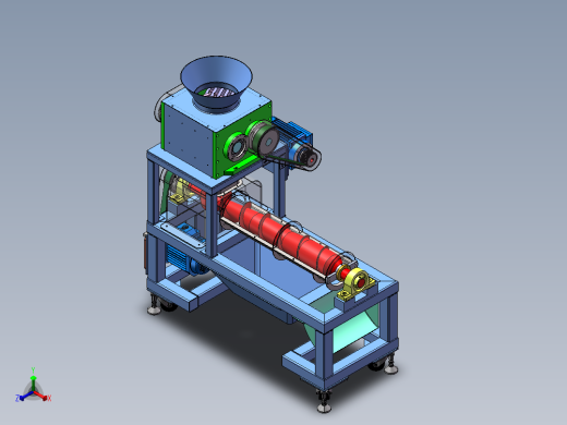 厨余垃圾尾菜处理机三维正等轴测缩略图