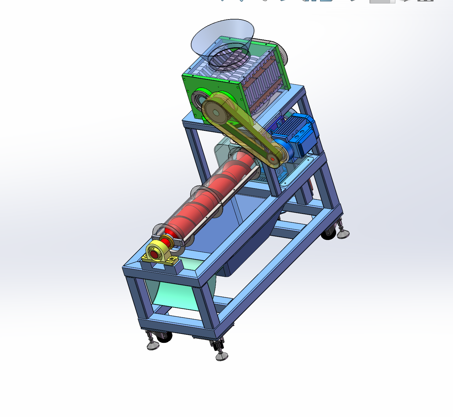 厨余垃圾尾菜处理机三维