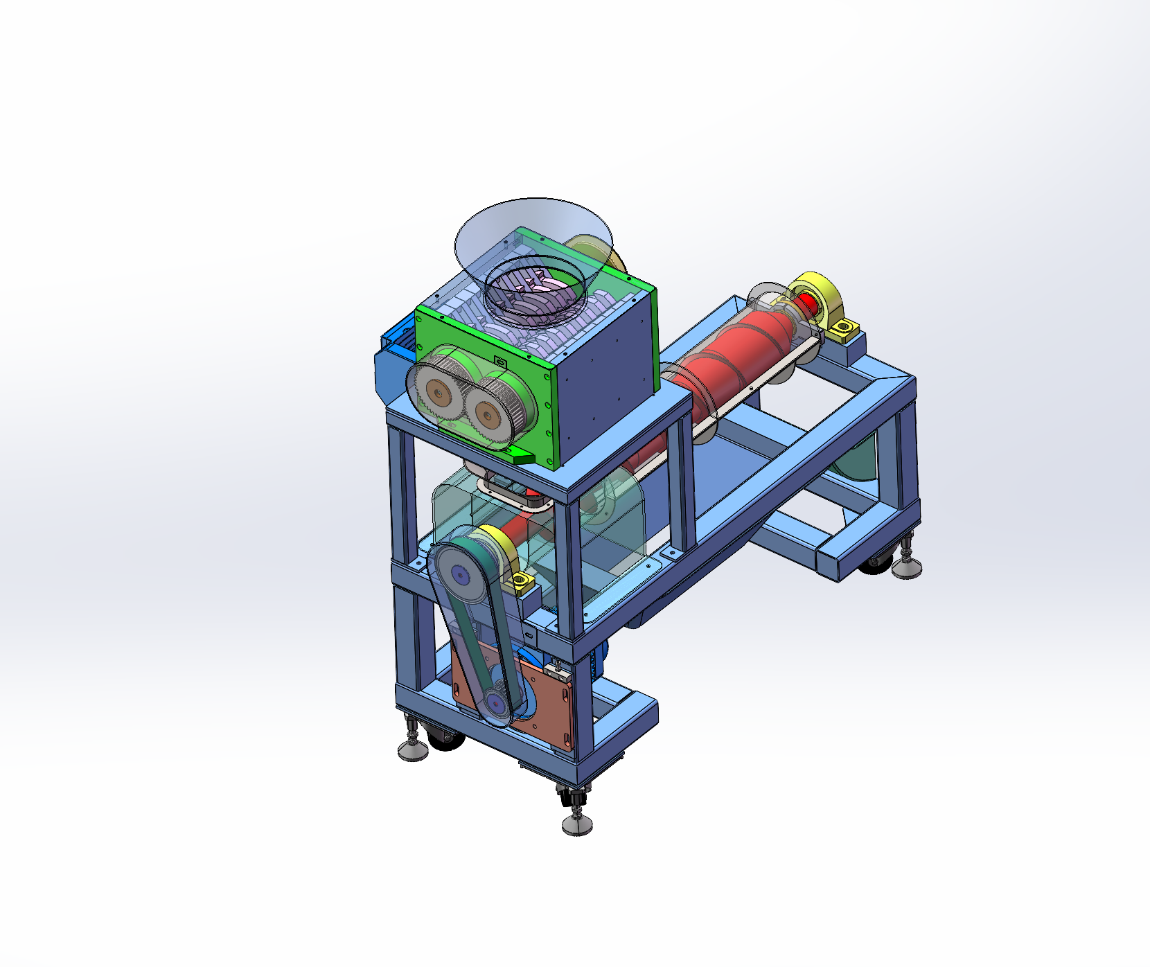 厨余垃圾尾菜处理机三维