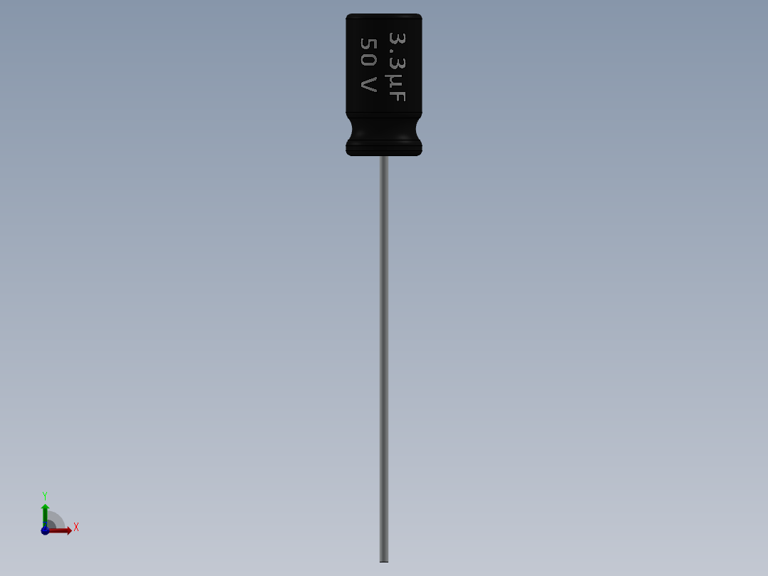 电容器 二极管 电阻器-Capacitor 3.3uF-50V主视图