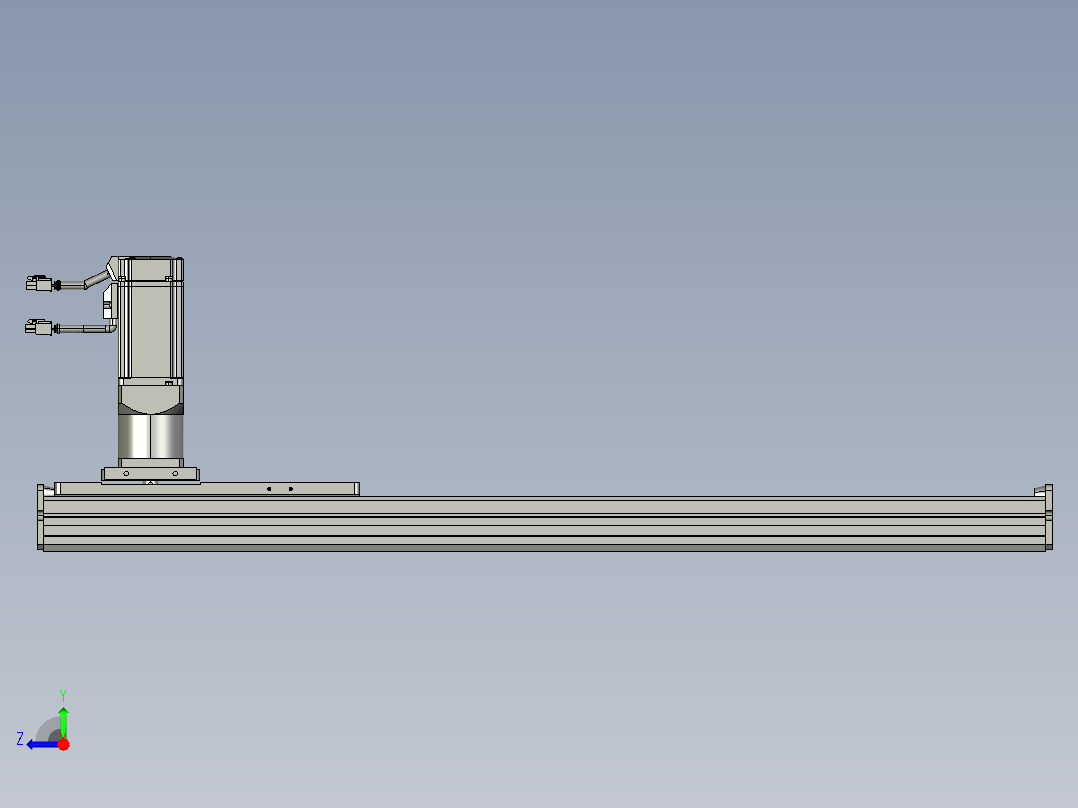 东锦齿条传动DH136G-S600-BU-减速机+P400W右视图