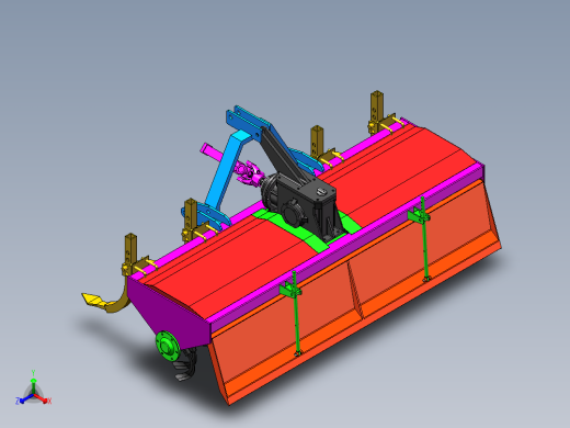 基于SW旋耕深松机设计正等轴测缩略图
