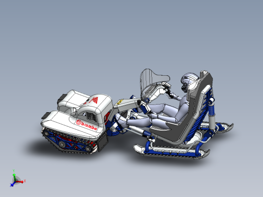 雪地漂移履带车