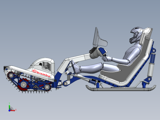 雪地漂移履带车前视缩略图