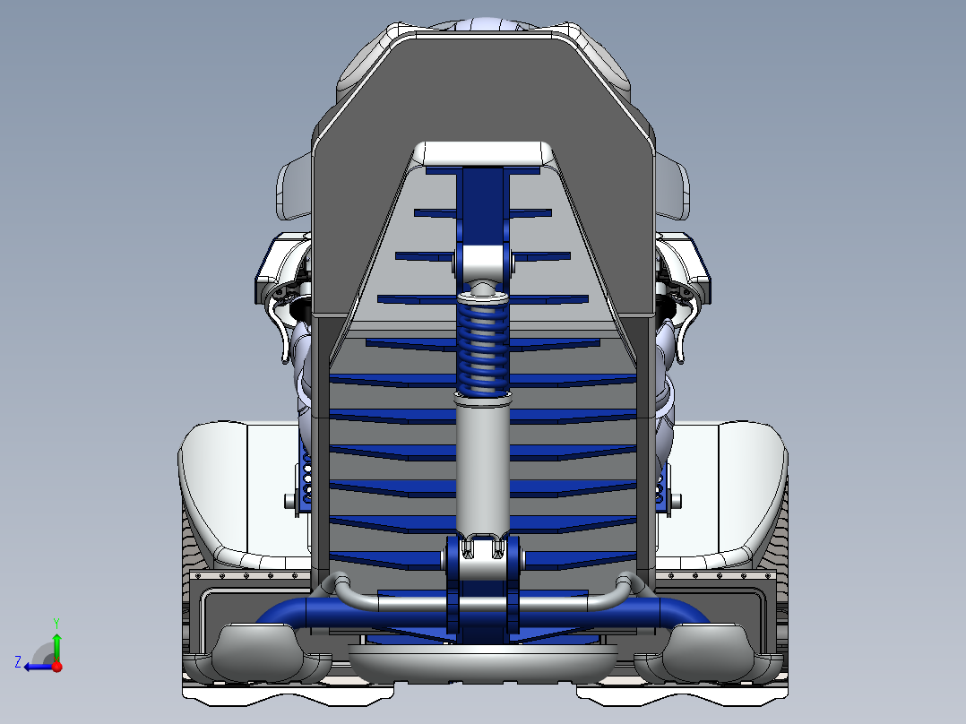 雪地漂移履带车右视图