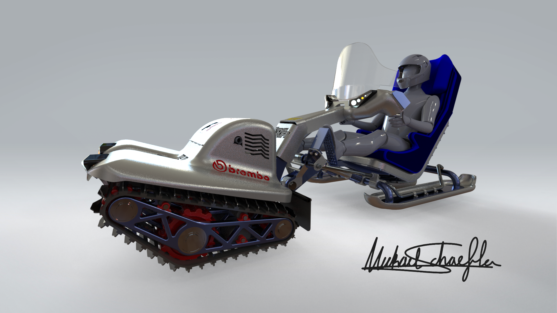 雪地漂移履带车