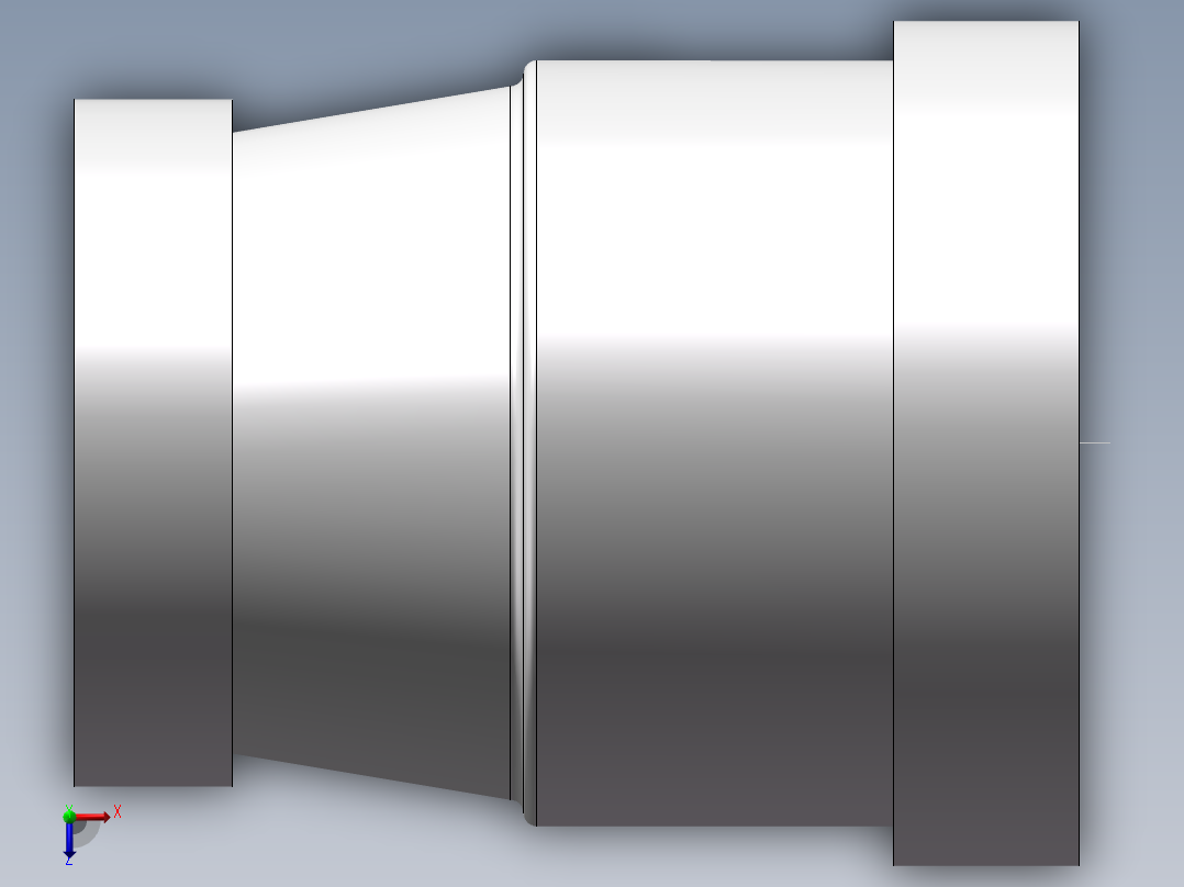 管箍-异径有边 DN20-DN15俯视图