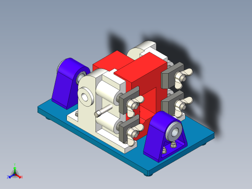 双支撑镗床夹具教学模型含三维+CAD