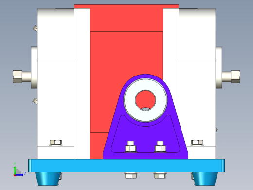 双支撑镗床夹具教学模型含三维+CAD左视缩略图