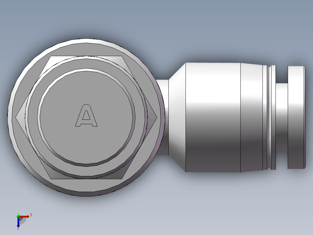 节流阀PSL602A（2分6厘）俯视图