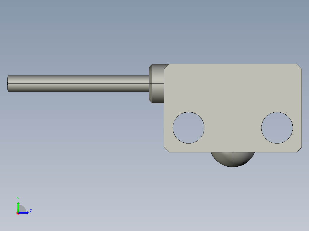 基恩士PS-55_kc图纸模型左视图