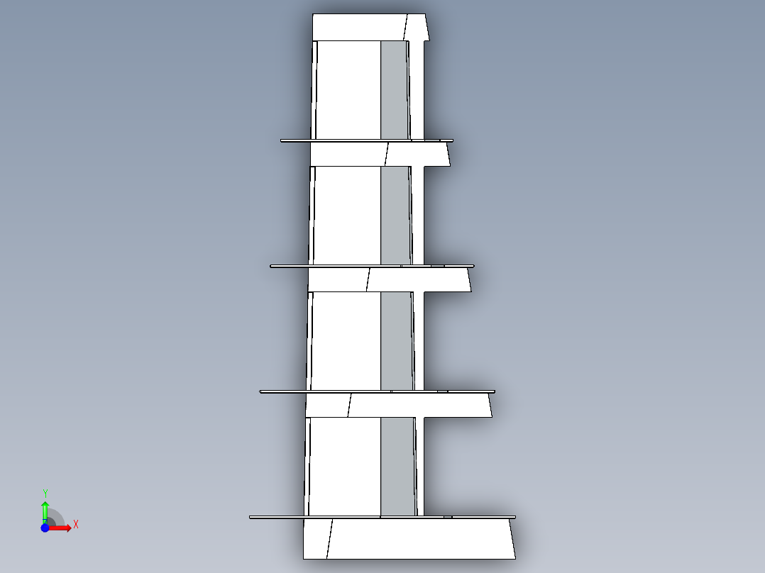 购物展示架前视图