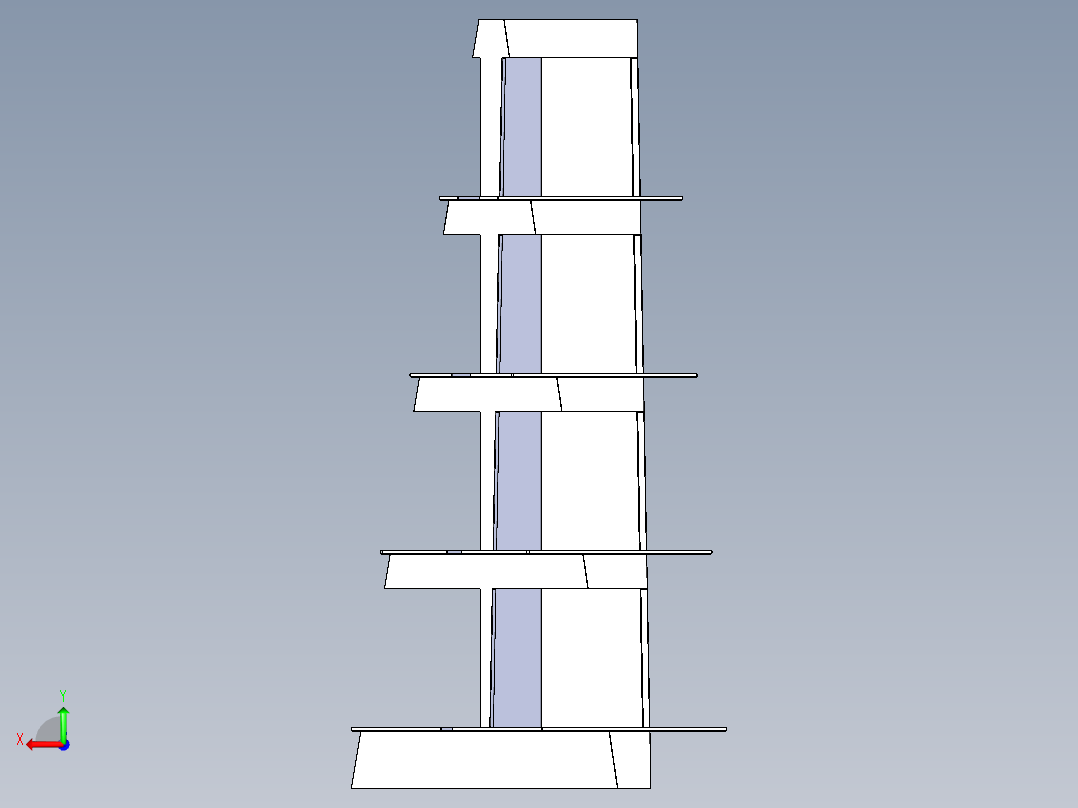 购物展示架后视图