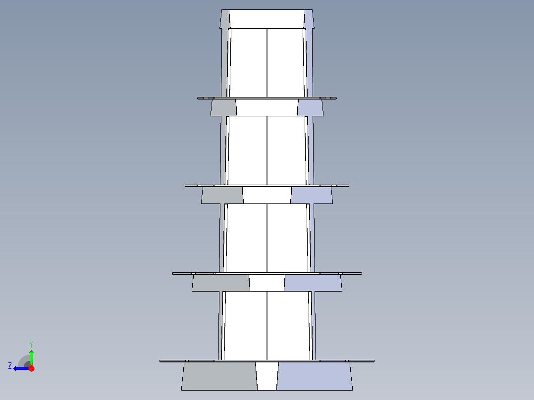 购物展示架右视图