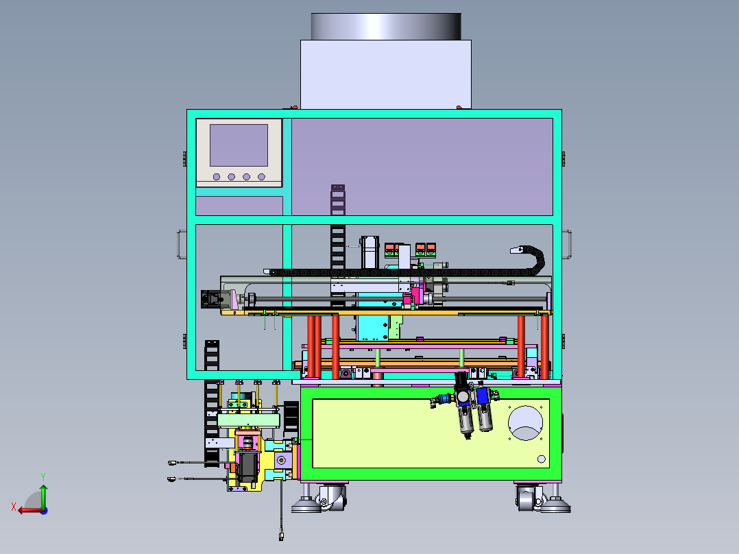 自动摆盘机（sw19可编辑+bom）后视图