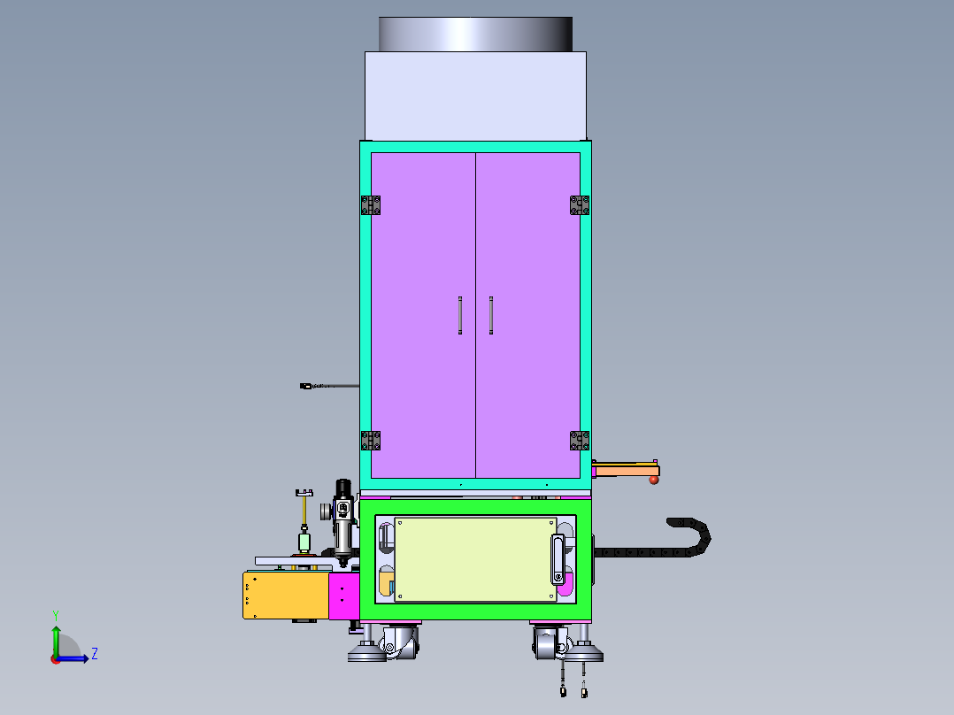 自动摆盘机（sw19可编辑+bom）左视图