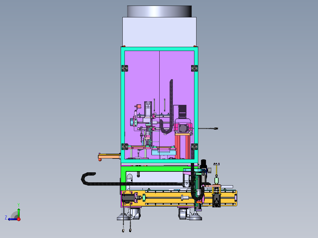 自动摆盘机（sw19可编辑+bom）右视图