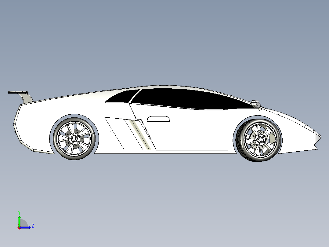 兰博基尼左视图