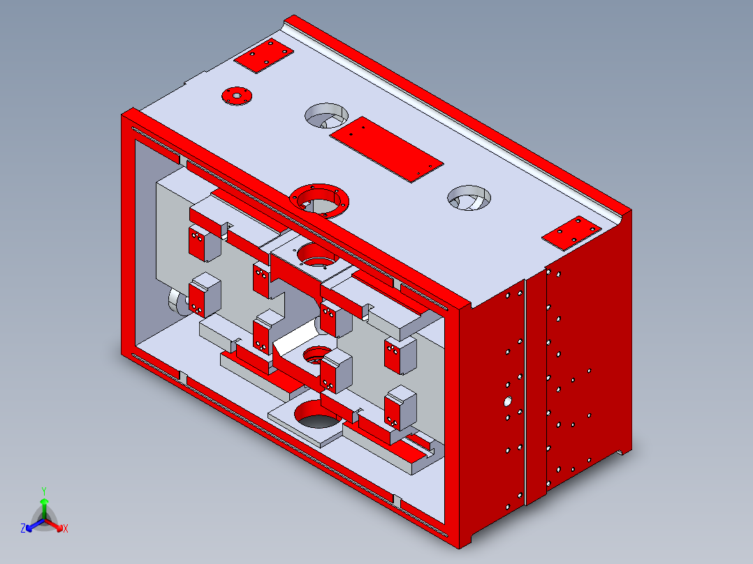 磨床底座加工图正等轴测图