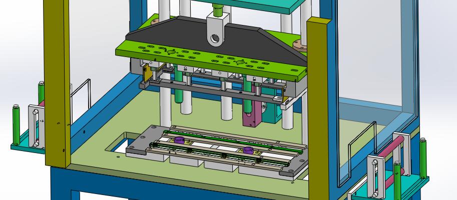 AL头道D条定长打孔一体机（sw18可编辑+工程图）