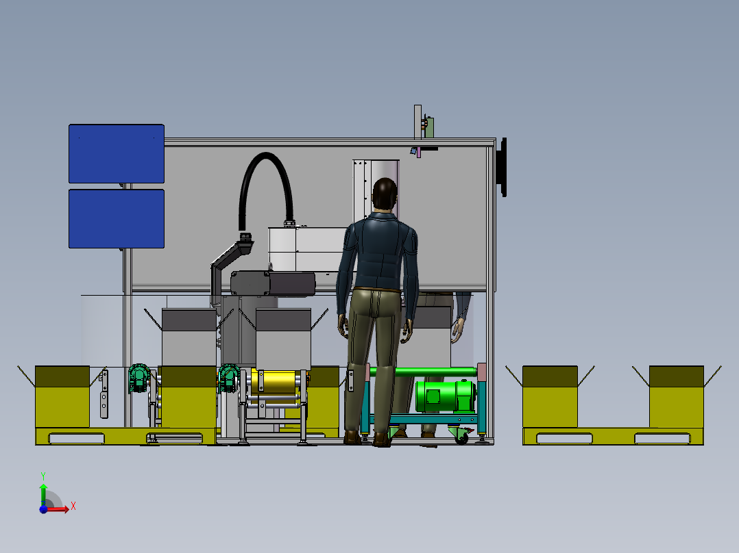 方形铝壳电池分选机sw21可编辑前视图