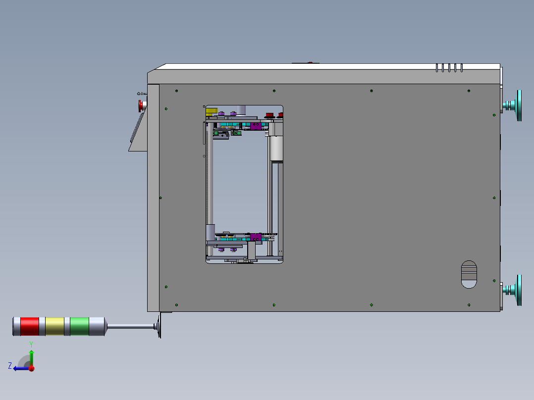 PCB板翻板机sw21可编辑右视图