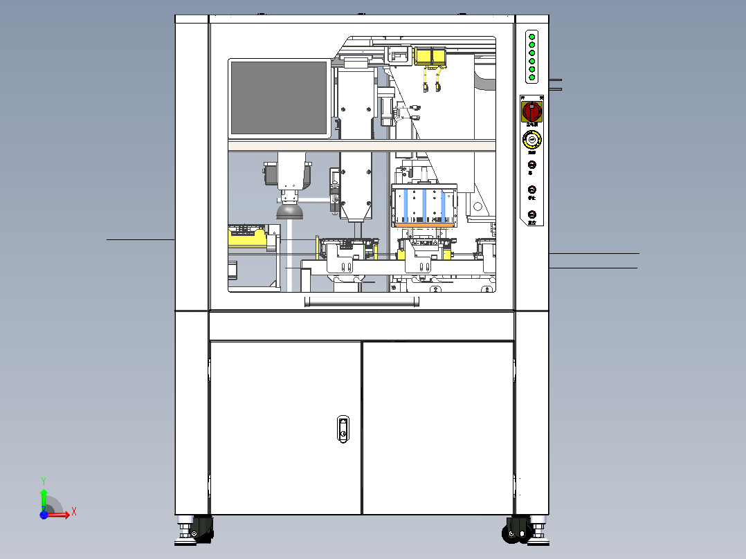 PCM板，焊点半成品检测机sw22可编辑前视图