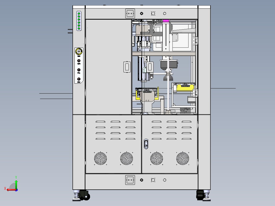 PCM板，焊点半成品检测机sw22可编辑后视图