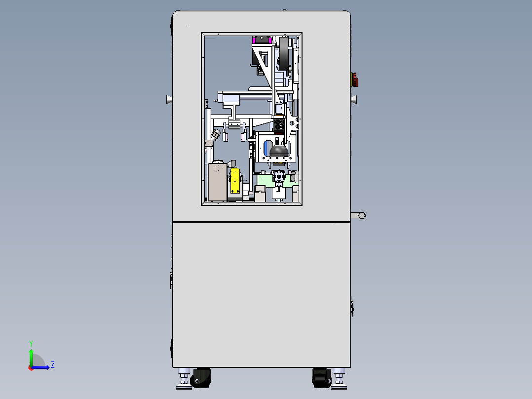 PCM板，焊点半成品检测机sw22可编辑左视图