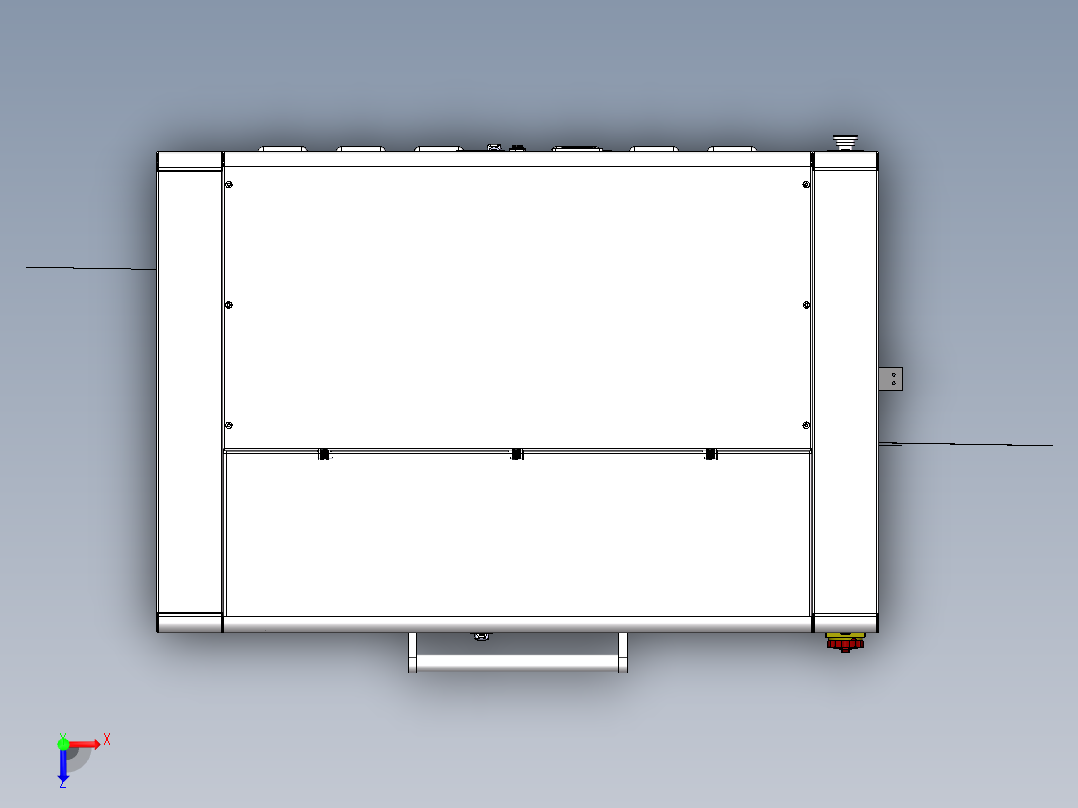 PCM板，焊点半成品检测机sw22可编辑俯视图