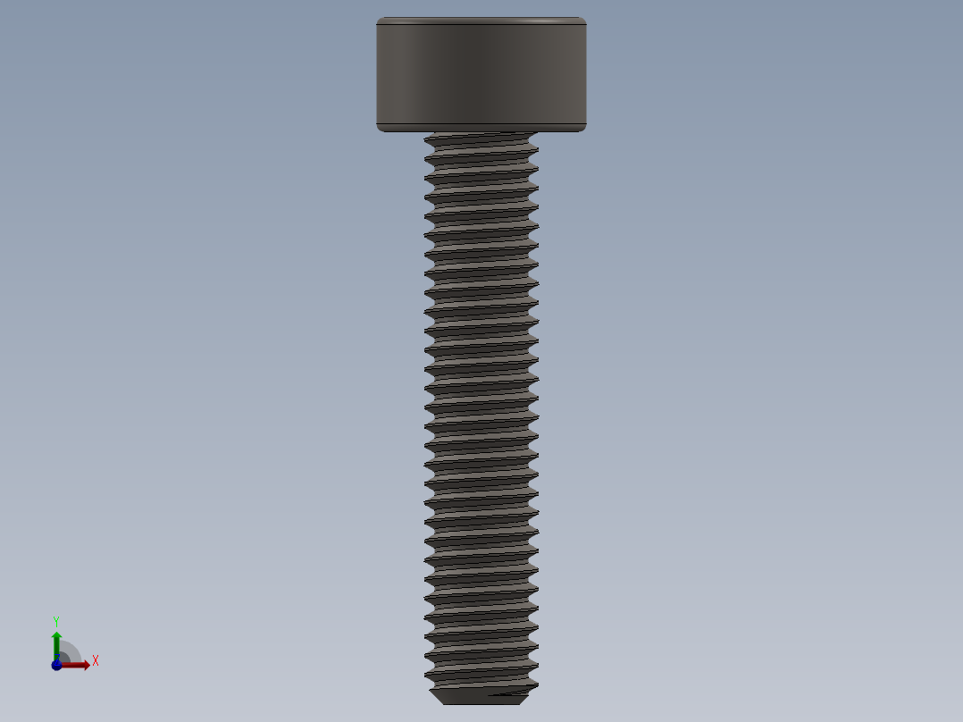 Screw_DIN_912_M3x15F_A2.SLDPRT公制内六角螺钉前视图
