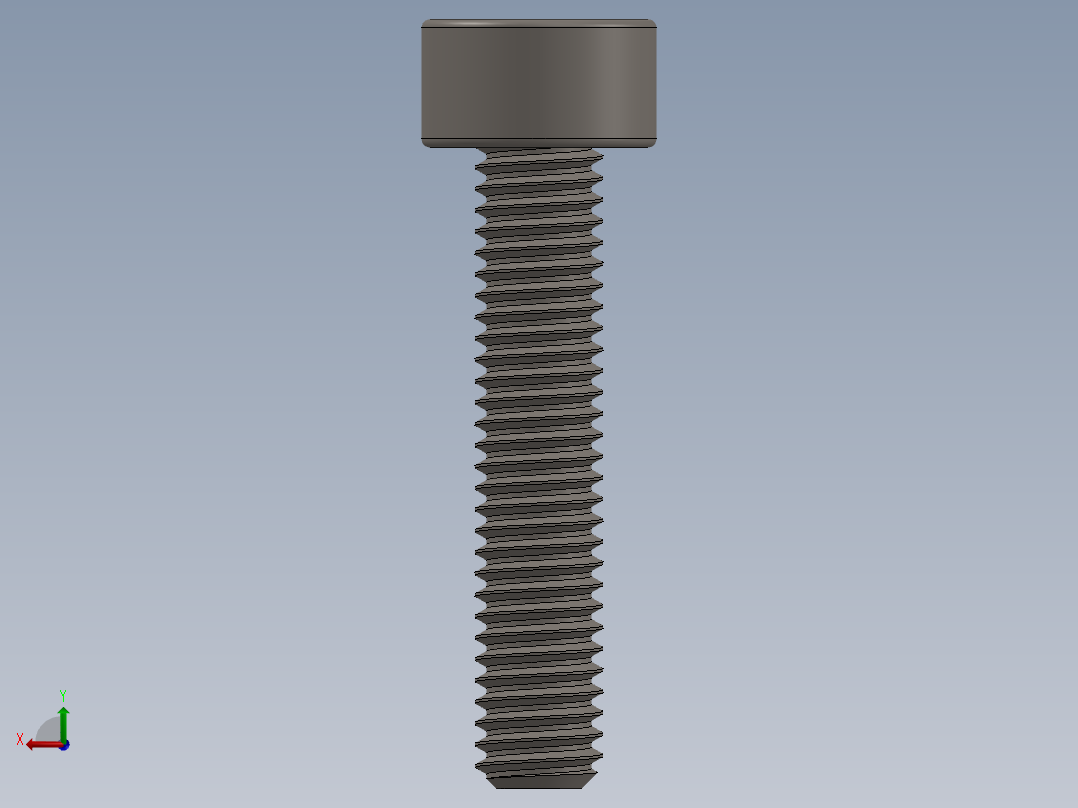 Screw_DIN_912_M3x15F_A2.SLDPRT公制内六角螺钉后视图