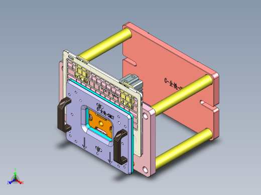 铝制笔记本C壳铣TP框C角治具模型