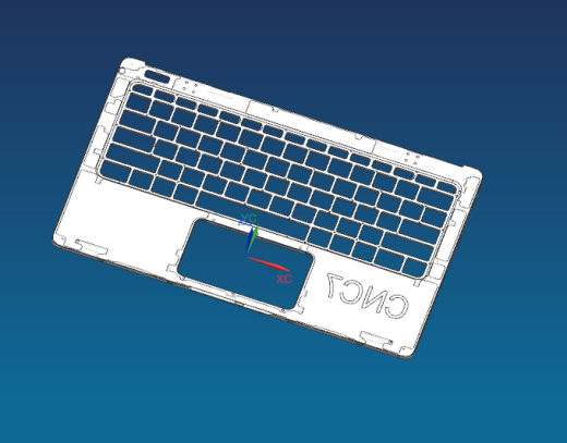 铝制笔记本C壳铣TP框C角治具模型缩略图