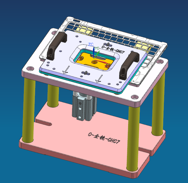 铝制笔记本C壳铣TP框C角治具模型