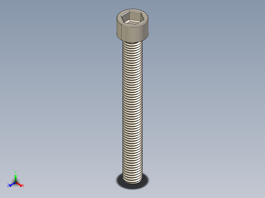 Screw_DIN_912_M10x90F_A2.STEP公制内六角螺钉主视图